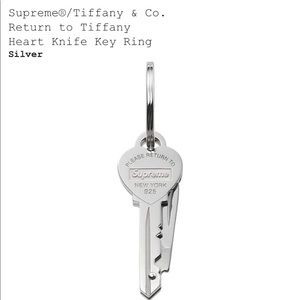 Tiffany x Supreme Silver Knife Keyring